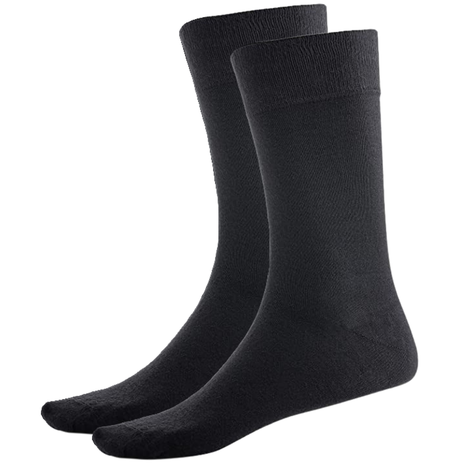 V563-UP-1BMBCREW-BLK-2_8-202503051725-00 BAMBOO SOCKS Crew Natural Eco Healthy Enviro Unisex Work Anti-Bacterial Business - Black - 2-8 - Image 1
