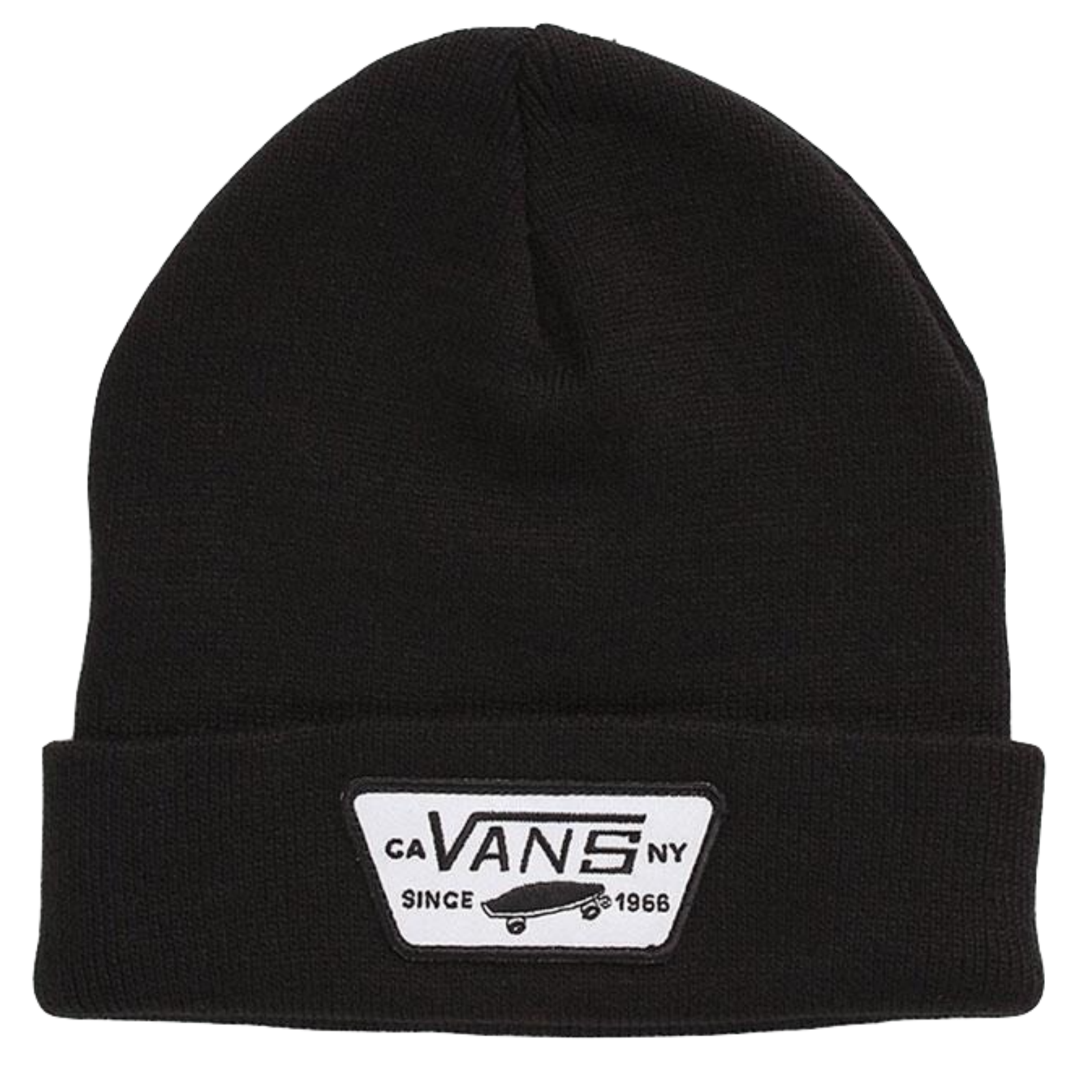 V563-VN000UOUBLK-202506020811-00 VANS Milford Beanie Warm Winter Knit Hat Ski Cap - Black - Image 1