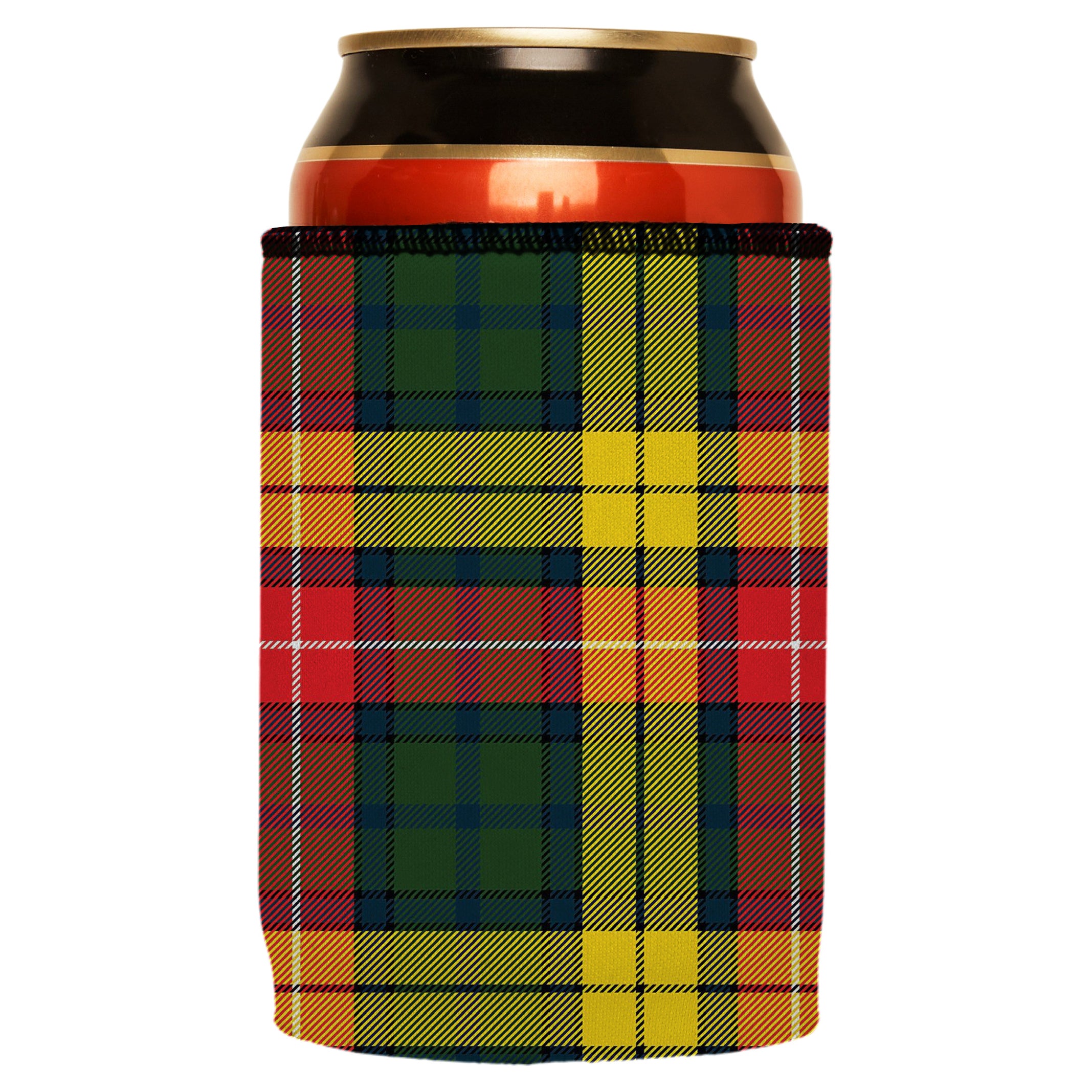 V570-ST-2100-A-202503260846-00 Tartan Print Stubby Cooler - Standard - Image 1