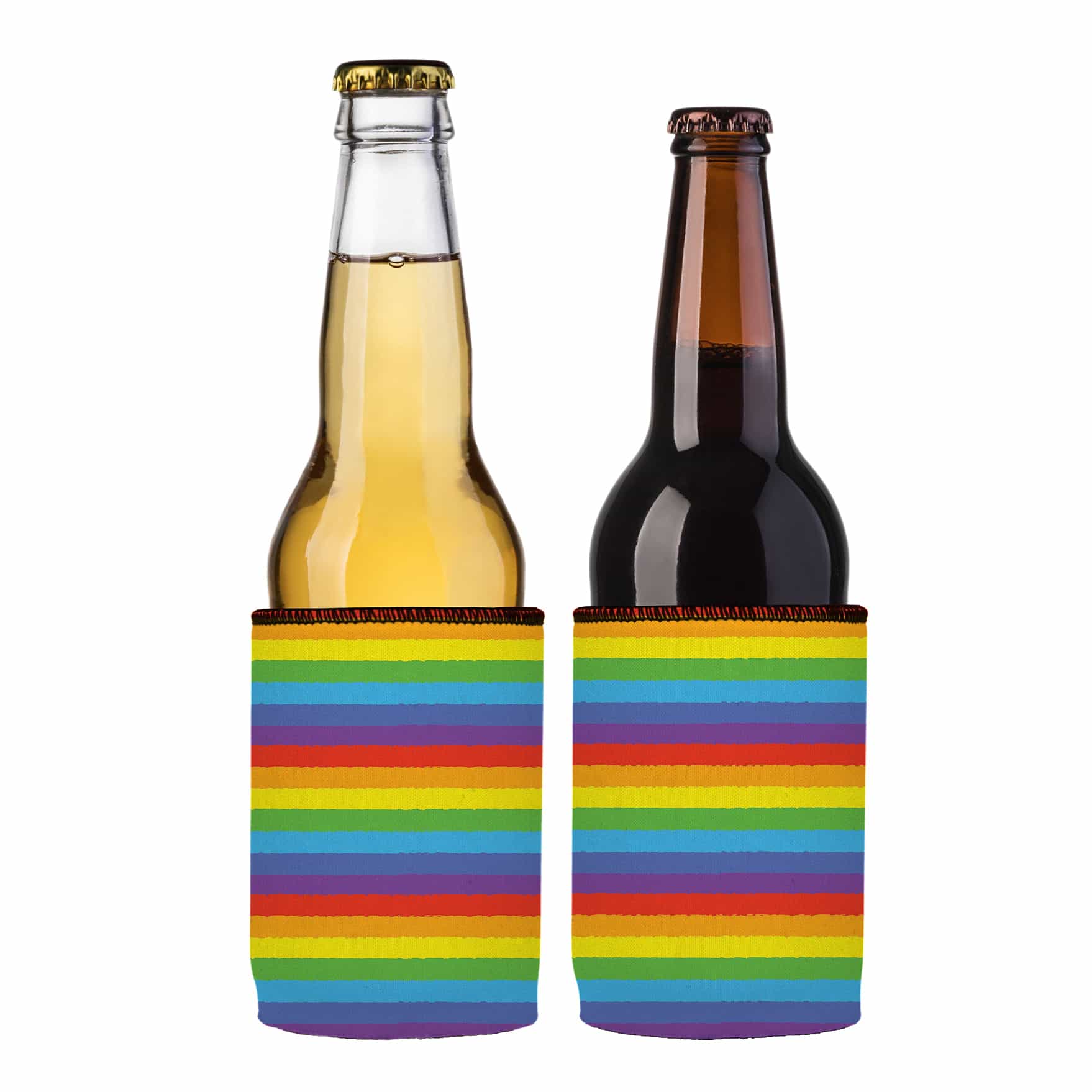 V570-ST-2239-A-2-202503260825-00 LGBTQ Pride Flag Stubby Cooler 2-Pack - Standard - Image 1
