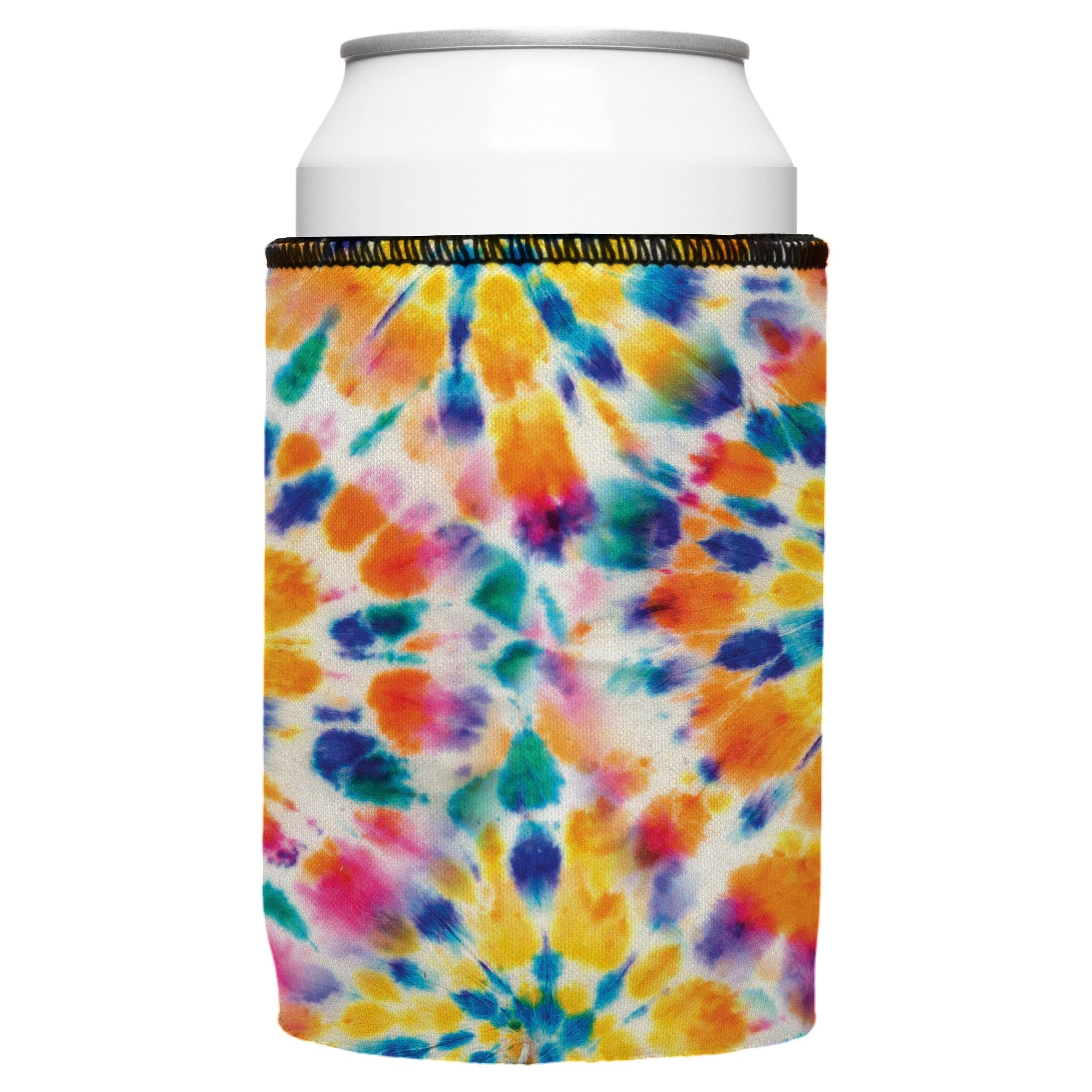 V570-ST-2606-A-202503260840-00 Rainbow Spiral Tie-Dye Stubby Cooler - Standard - Image 1