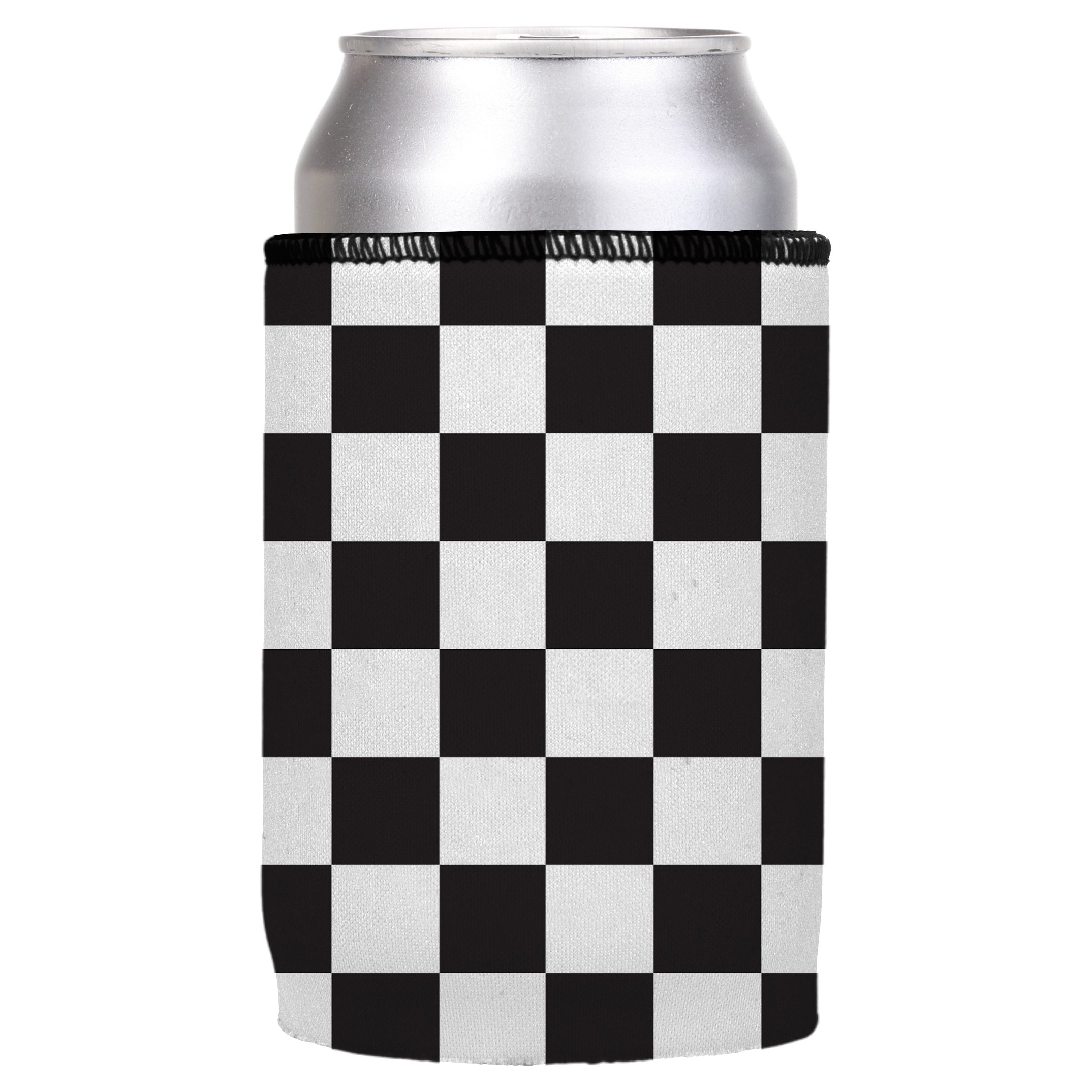V570-ST-2943-A-202503260831-00 Small Checkerboard Stubby Cooler - Standard - Image 1