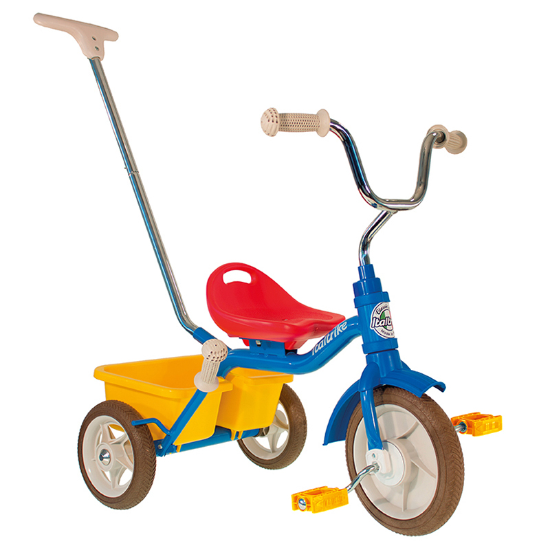 V572-1041CLA990302-202503261205-00 Italtrike 10" Passenger Trike- Colorama (Blue, Red, Yellow) - Image 1