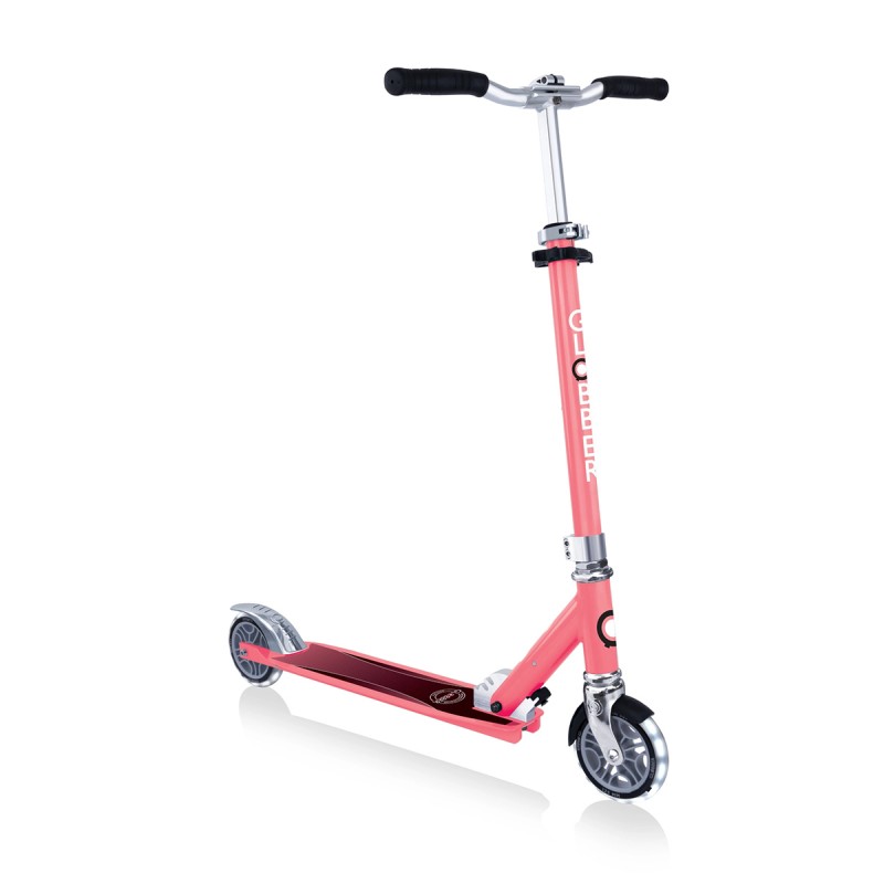 V572-721-177-202503280126-00 Globber FLOW ELEMENT Scooter with lights - Coral Pink - Image 1