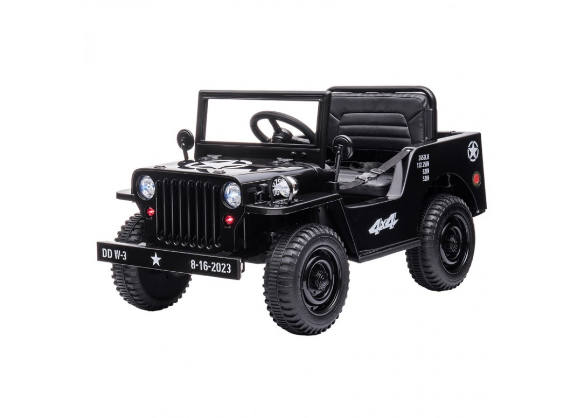 V572-GS-8910005-2R-BLK-151009-00 Go Skitz Major 12V Electric Ride On - Black - Image 1