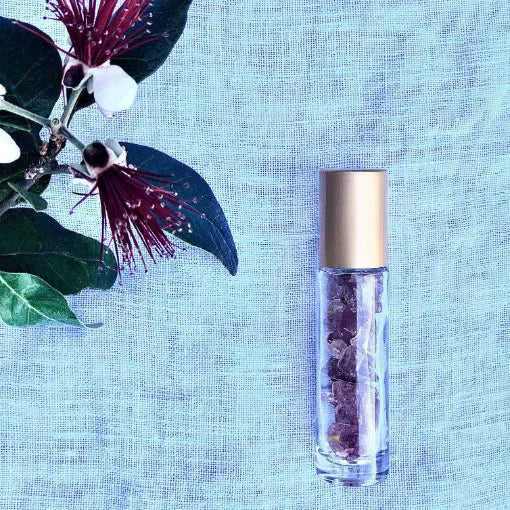 V573-ROLSTQ-140201-00 Essential Oil Crystal Gemstone Roller Bottle - Image 1