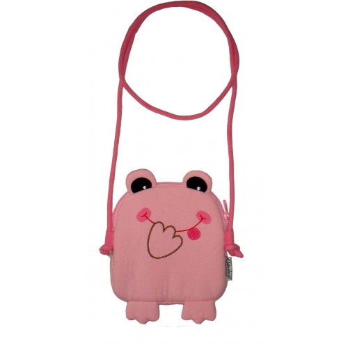 V59-319-Pink-01 Tree Frog Handbag Pink - Image 1