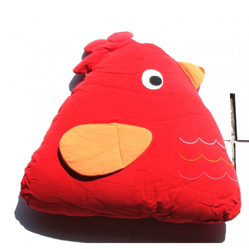 V59-325-Red-01_3 Chick Cuddling Cushion(15x18x35 Cm) Red - Image 1