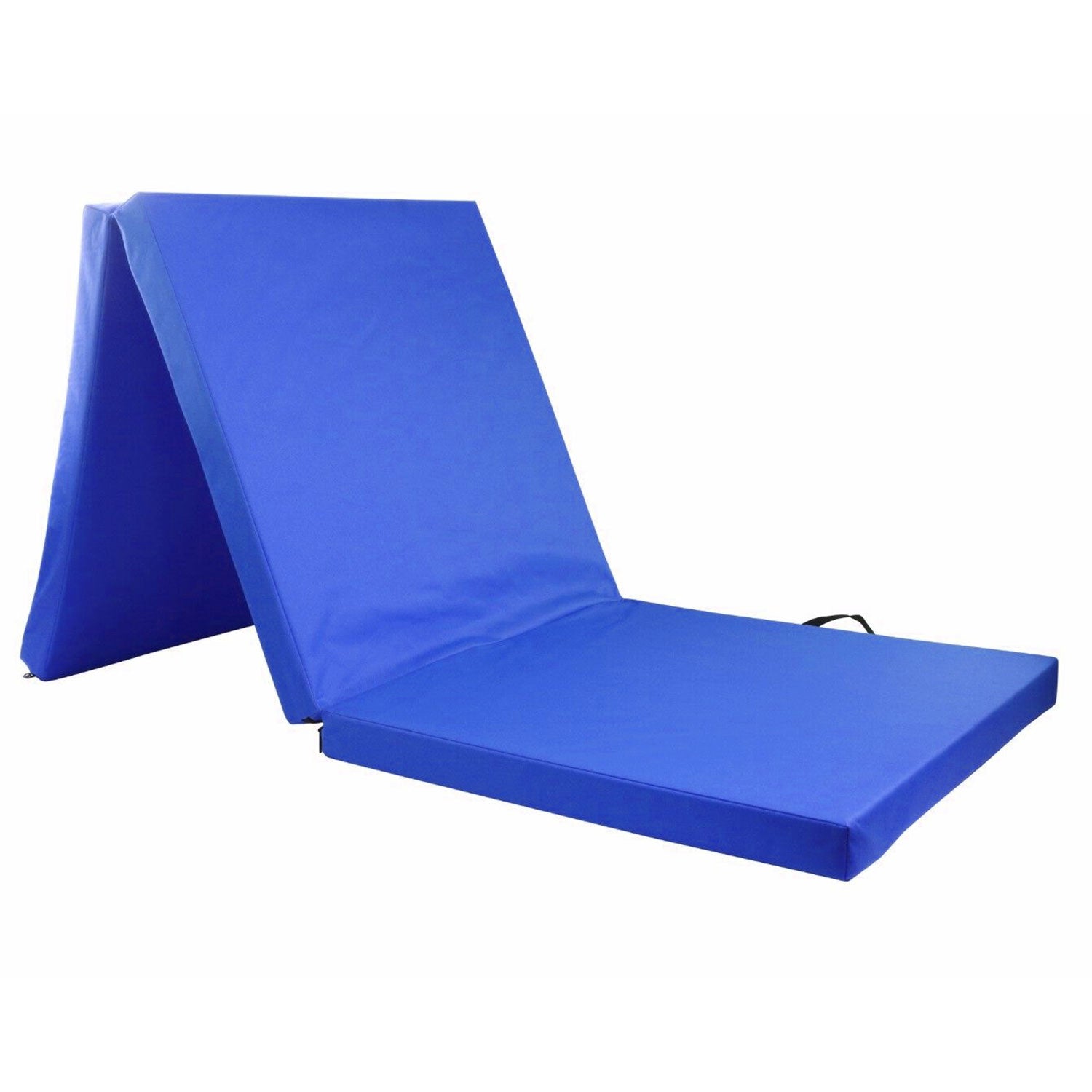 V610-180MAT-BLUE-218918-00 Folding Exercise Floor Mat Dance Yoga Gymnastics Training Home Judo Pilates Gym - Blue - Image 1