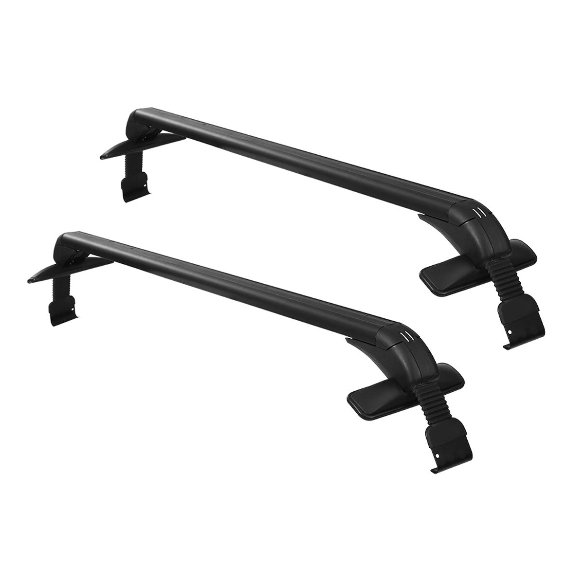 V610-CAR-HGCR-115-219044-00 115cm Universal Car Roof Racks Carrier Adjustable Cross Bars Aluminium Alloy Lockable - Image 1