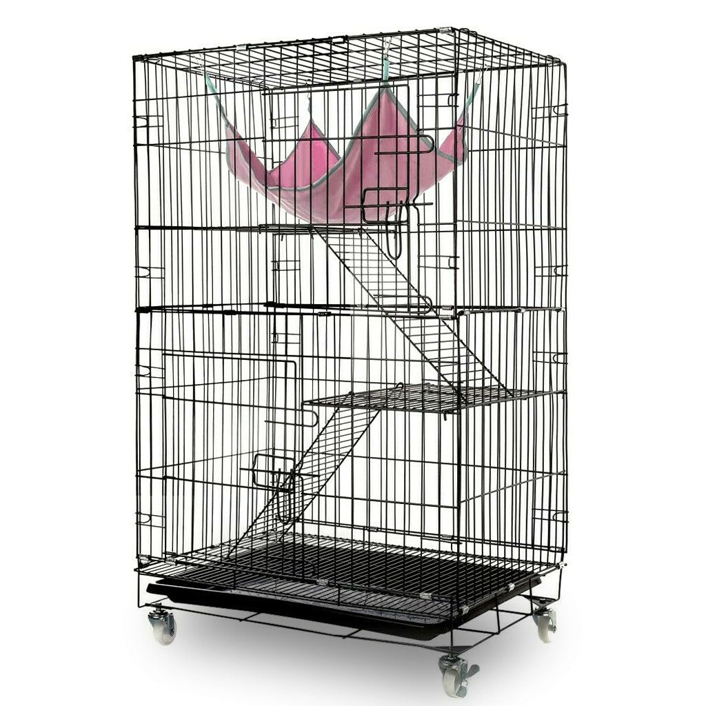 V610-PET-CAT-CAT-XL-219018-00 3 Level Rabbit Bird Cage Ferret Parrot Aviary Cat Rat Aviary Budgie Hamster Pet Cages Castor XL - Image 1
