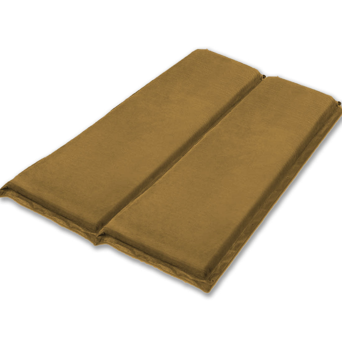 V610-SELS8521-DOU-218935-00 Double Self Inflating Mattress Sleeping Sedue Mat Air Bed Camping Camp Hiking Joinable - beige - Image 1