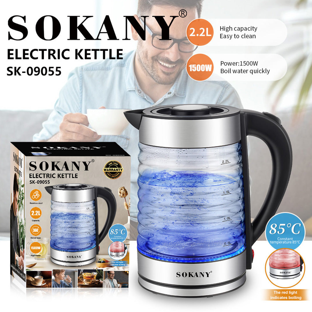 V612-SOK_KETTLE-202503310925-00 Sokany LED Electric Kettle – Stylish, Powerful & Safe - Image 1