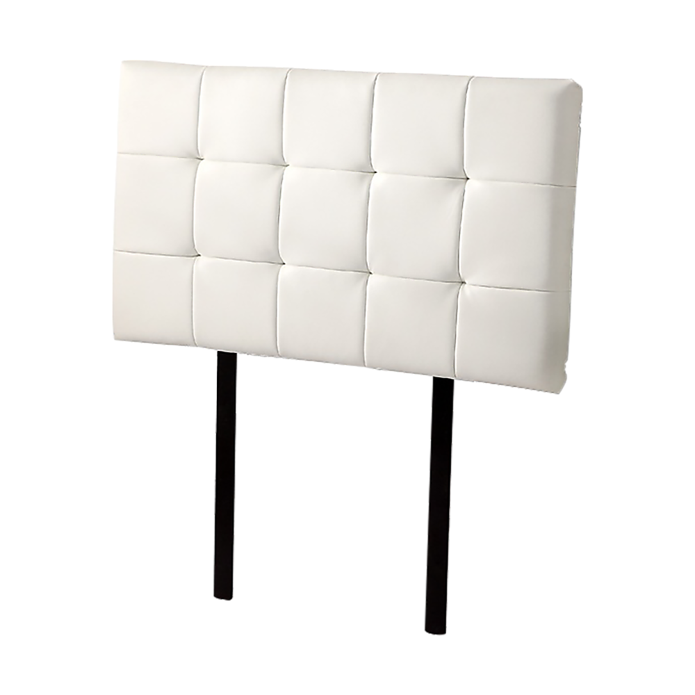 V63-768205-8812-00 PU Leather Single Bed Deluxe Headboard Bedhead - White - Image 1