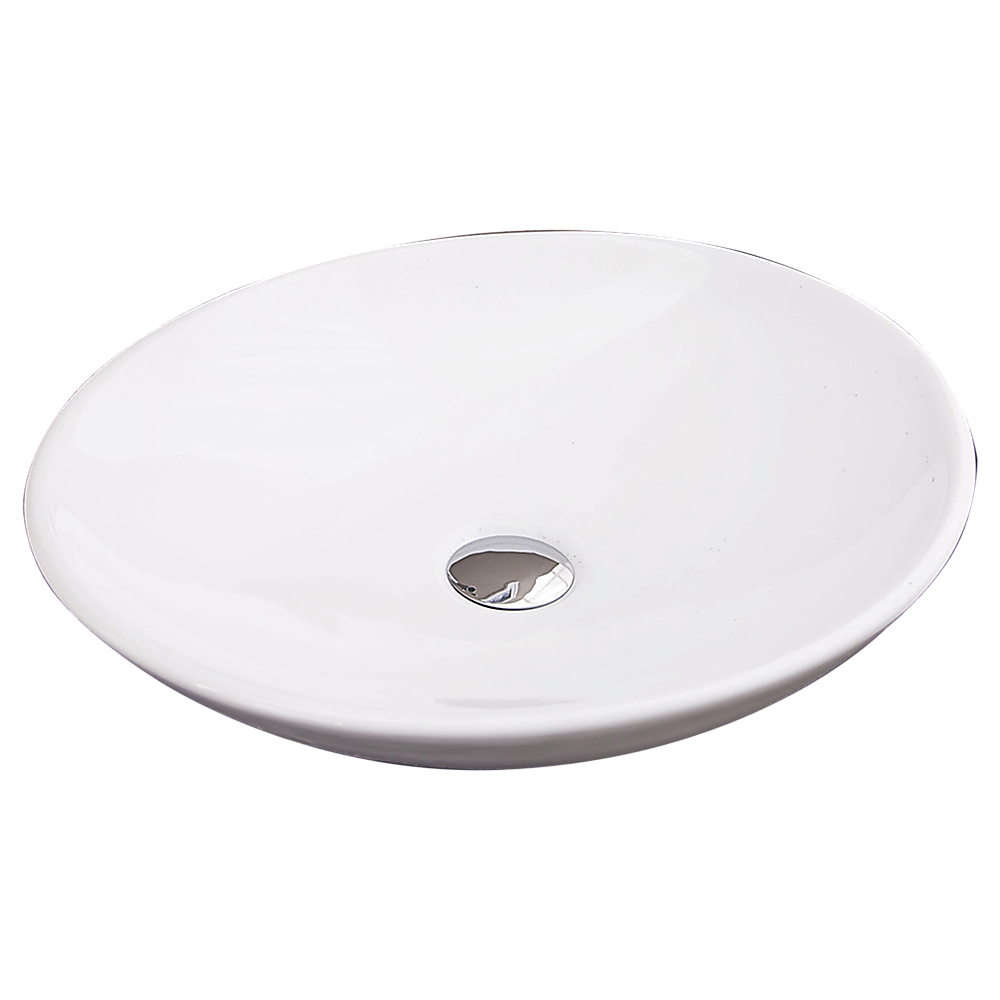 V63-784985-9091-00 Bathroom Ceramic Oval Above Countertop Basin for Vanity - Image 1