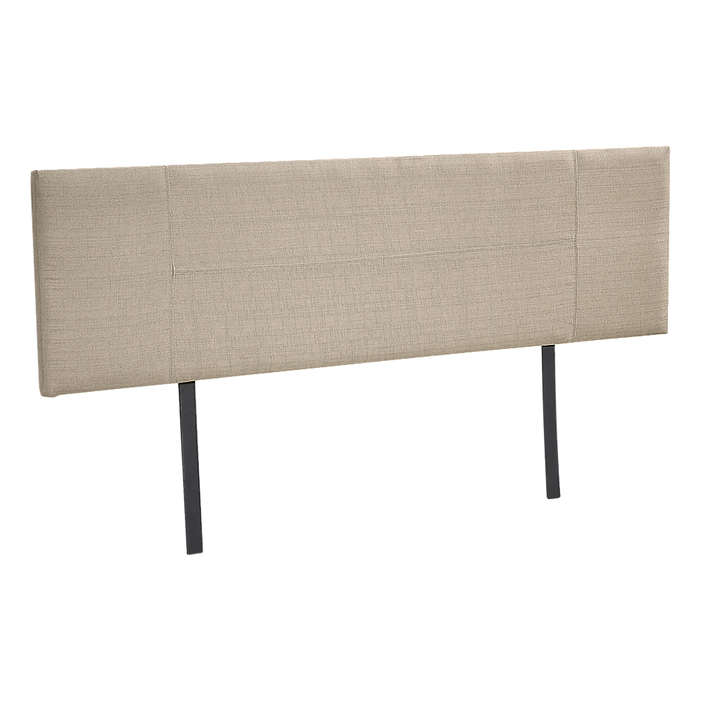 V63-800767-9251-00 Linen Fabric King Bed Headboard Bedhead - Beige - Image 1