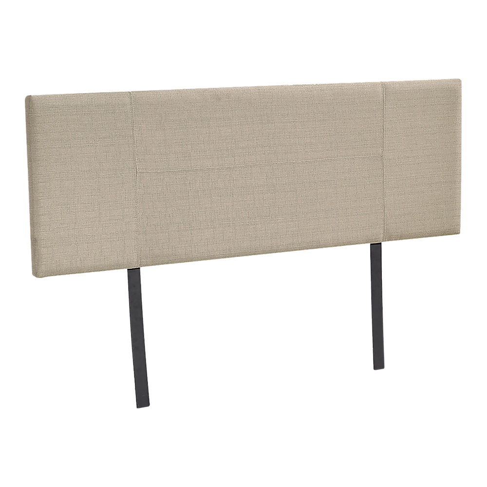V63-800807-9255-00 Linen Fabric Double Bed Headboard Bedhead - Beige - Image 1