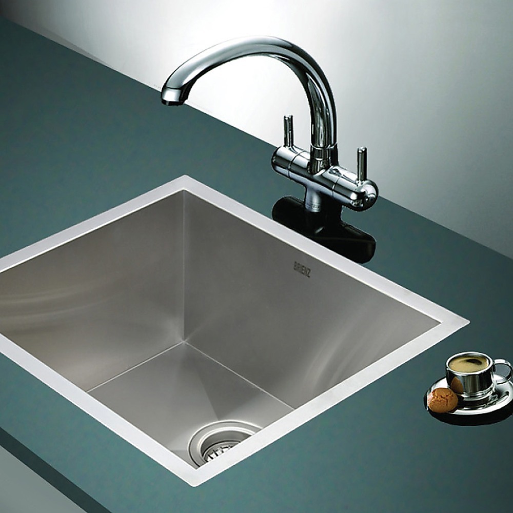 V63-819503-9462-00 510x450mm Handmade Stainless Steel Undermount / Topmount Kitchen Laundry Sink with Waste - Image 1