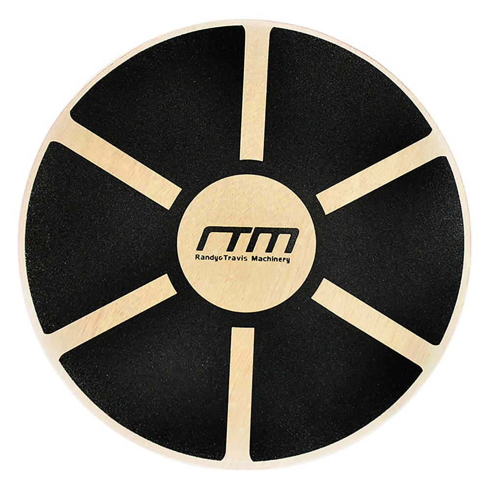 V63-821761-12587-00 Heavy Duty 15.5" Wooden Balance Board with Non-Slip Pad Fitness - Image 1