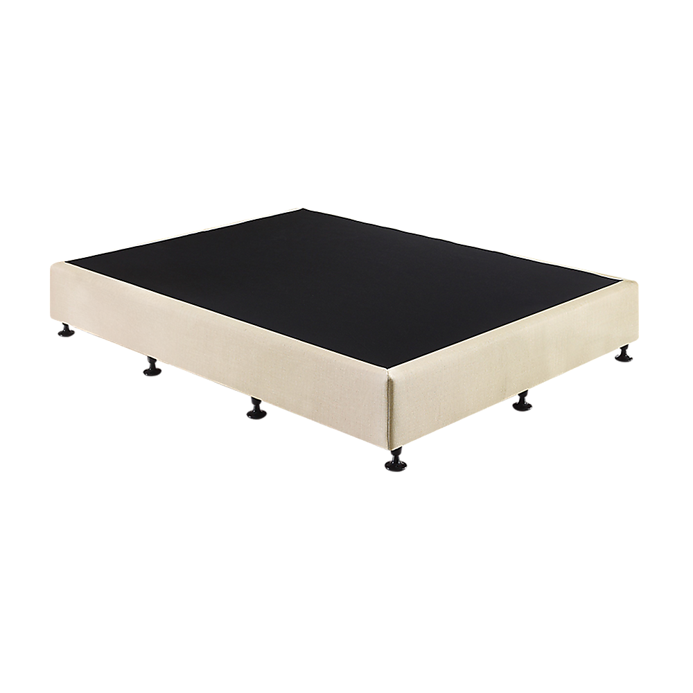 V63-823171-14822-12 Palermo Queen Ensemble Bed Base Platinum Natural Sand Linen Fabric - Image 1