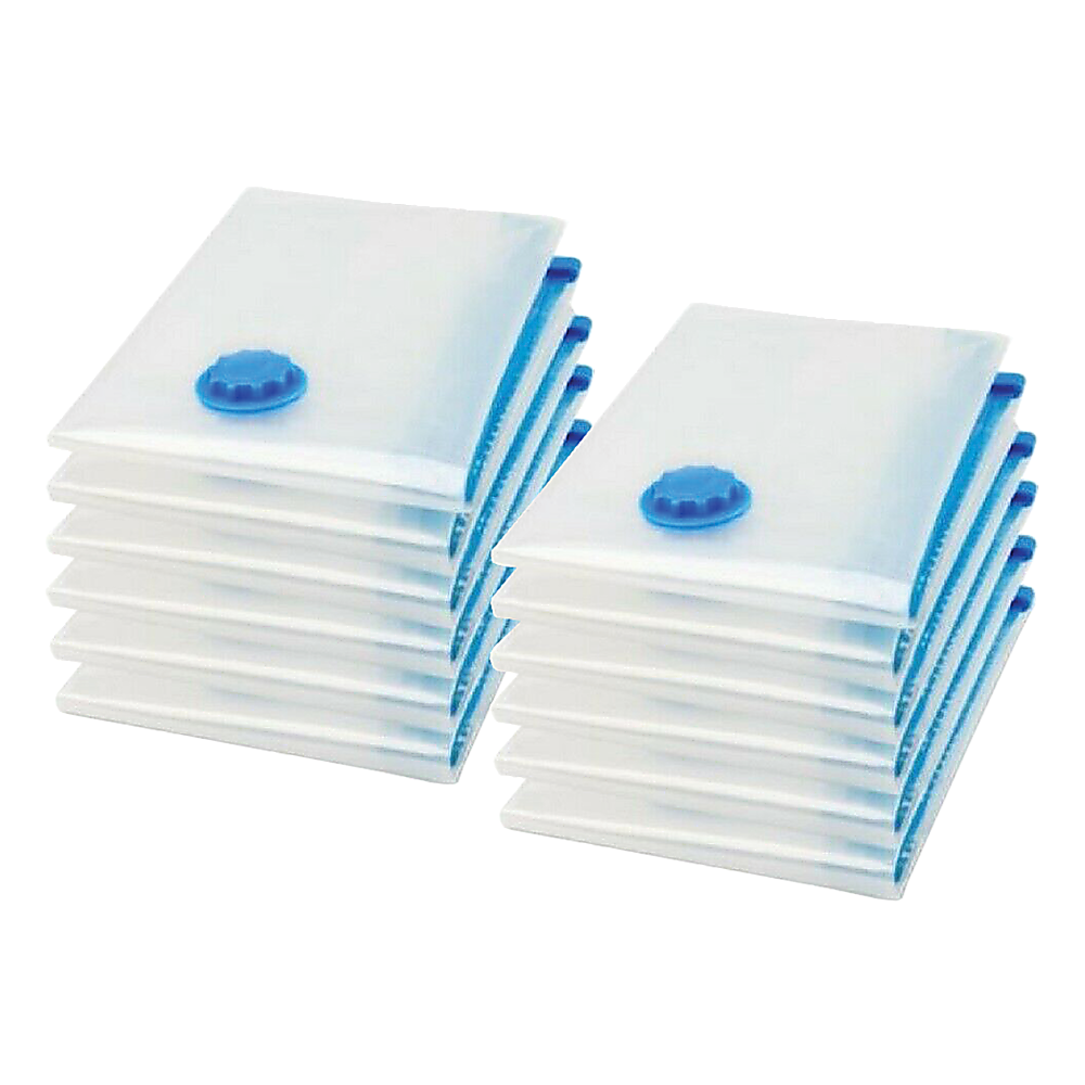 V63-823771-25963-00 Vacuum Bags Clothes Sealed Clothing Bag Travel Compact Storage Space Saver x12 - Image 1