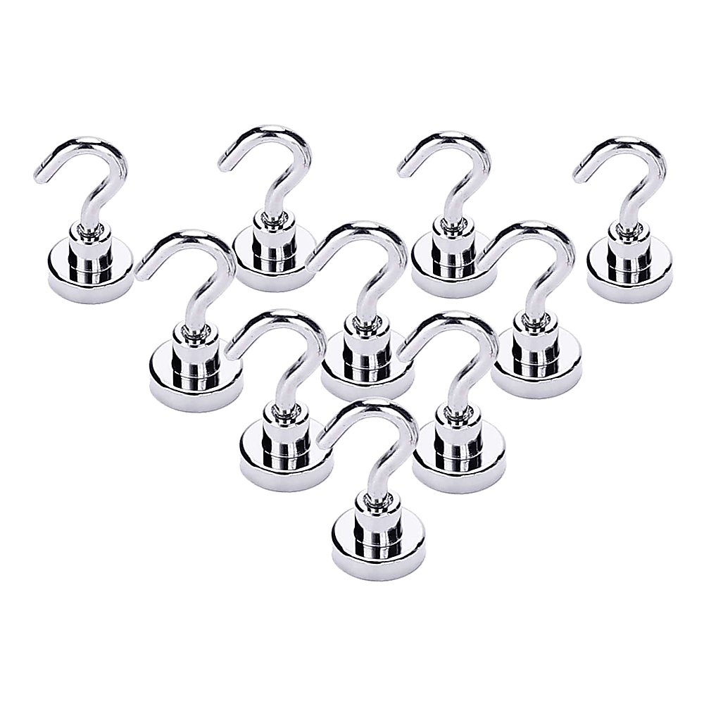 V63-826061-19181-00 10x Strong Rare Earth N38 Neodymium Magnetic Hanger Holder 10kg Magnet Hooks - Image 1
