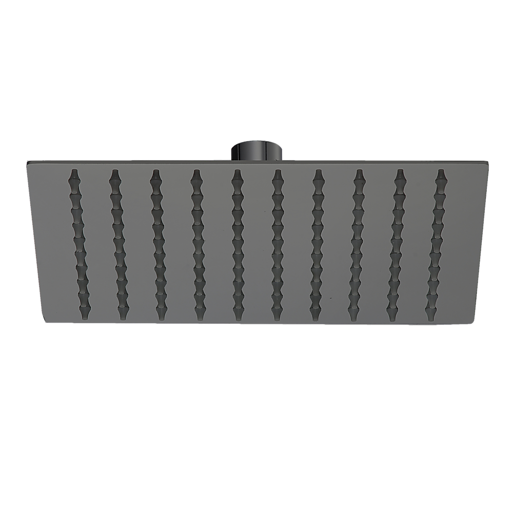 V63-826371-19208-00 200mm Shower Head Square 304SS Electroplated Matte Black Finish - Image 1