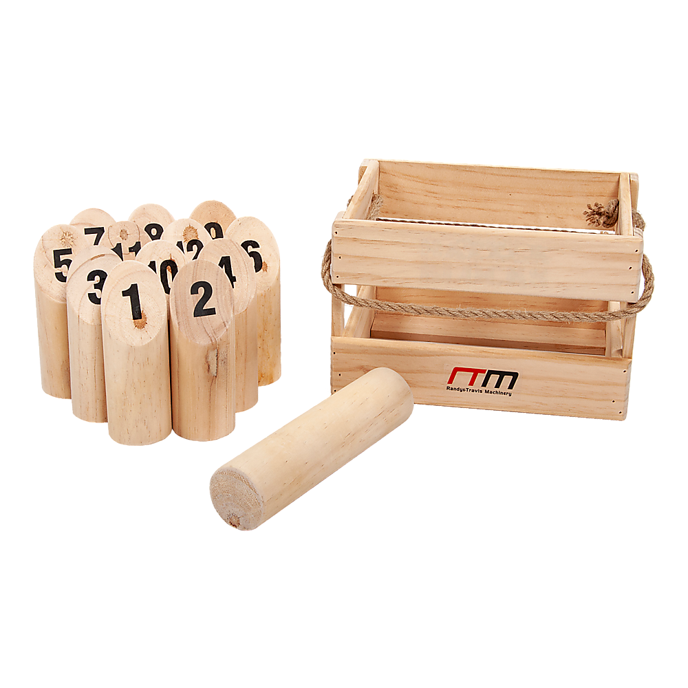 V63-826811-20082-00 Number Toss Wooden Set Outdoor Games with Carry Case - Image 1