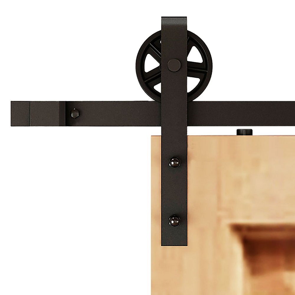 V63-827421-25930-00 2M Big Spoke Wheel Sliding Barn Door Hardware - Image 1