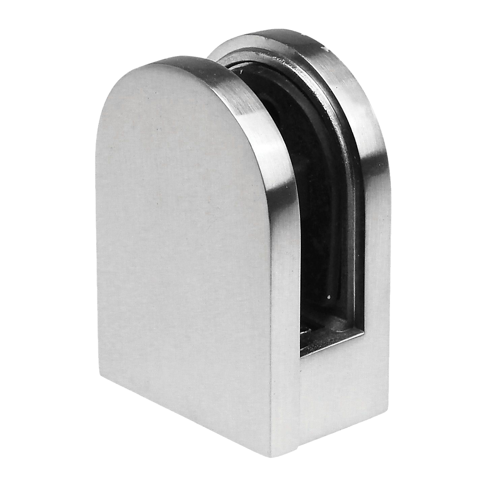 V63-827531-26322-00 Brushed Nickel Bracket for Glass Balustrade Panels - Set of 2 - Image 1