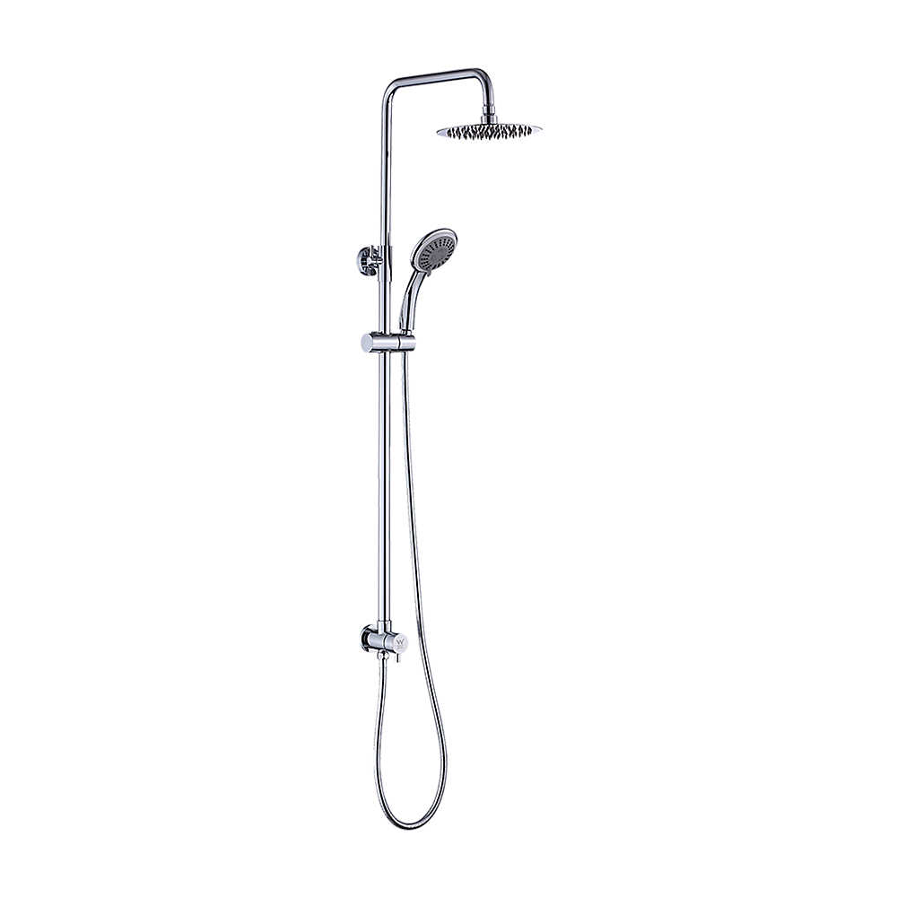 V63-827981-26267-00 WELS 8" Rain Shower Head Set Rounded Dual Heads Faucet High Pressure Hand Held - Image 1