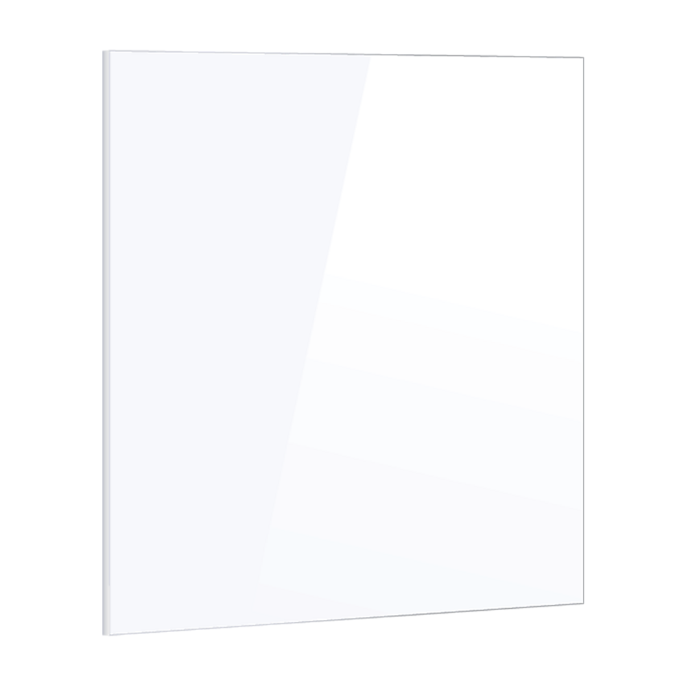 V63-828801-26502-00 Toughened 90cm x 70cm White Glass Kitchen Splashback - Image 1