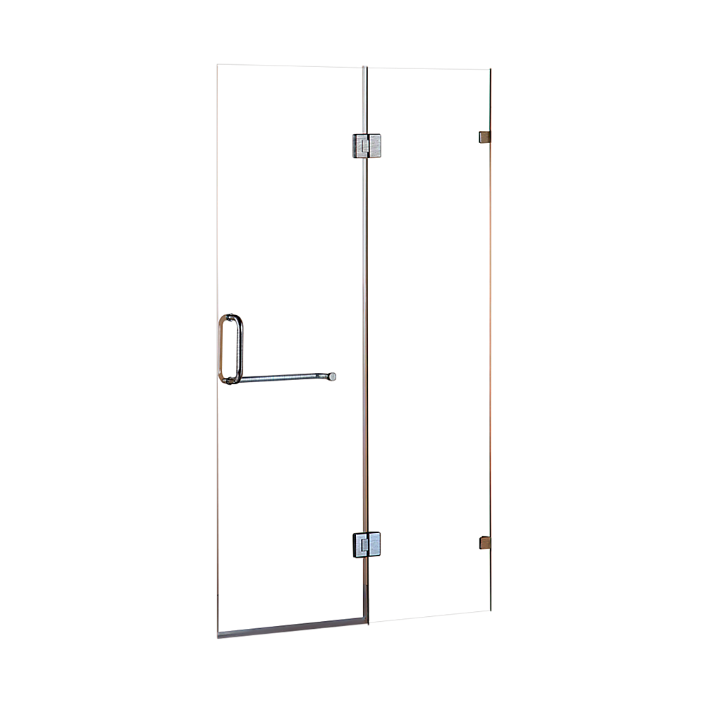 V63-830601-26704-00 120 x 200cm Wall to Wall Frameless Shower Screen 10mm Glass By Della Francesca - Image 1