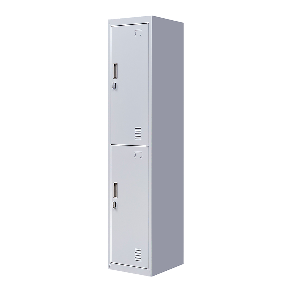 V63-832421-23075-00 2-Door Vertical Locker for Office Gym Shed School Home Storage - Image 1