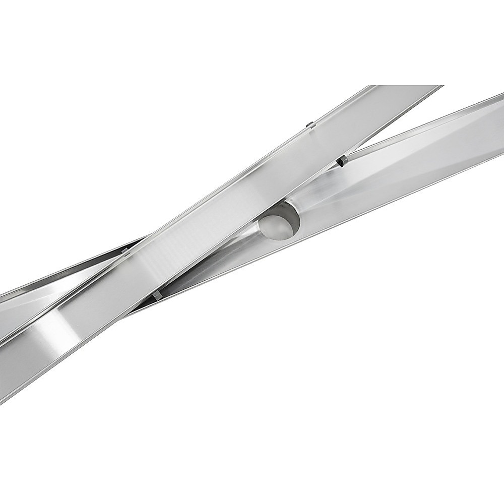 V63-832791-22293-00 1200mm Tile Insert Bathroom Shower Stainless Steel Grate Drain w/Centre outlet Floor Waste - Image 1