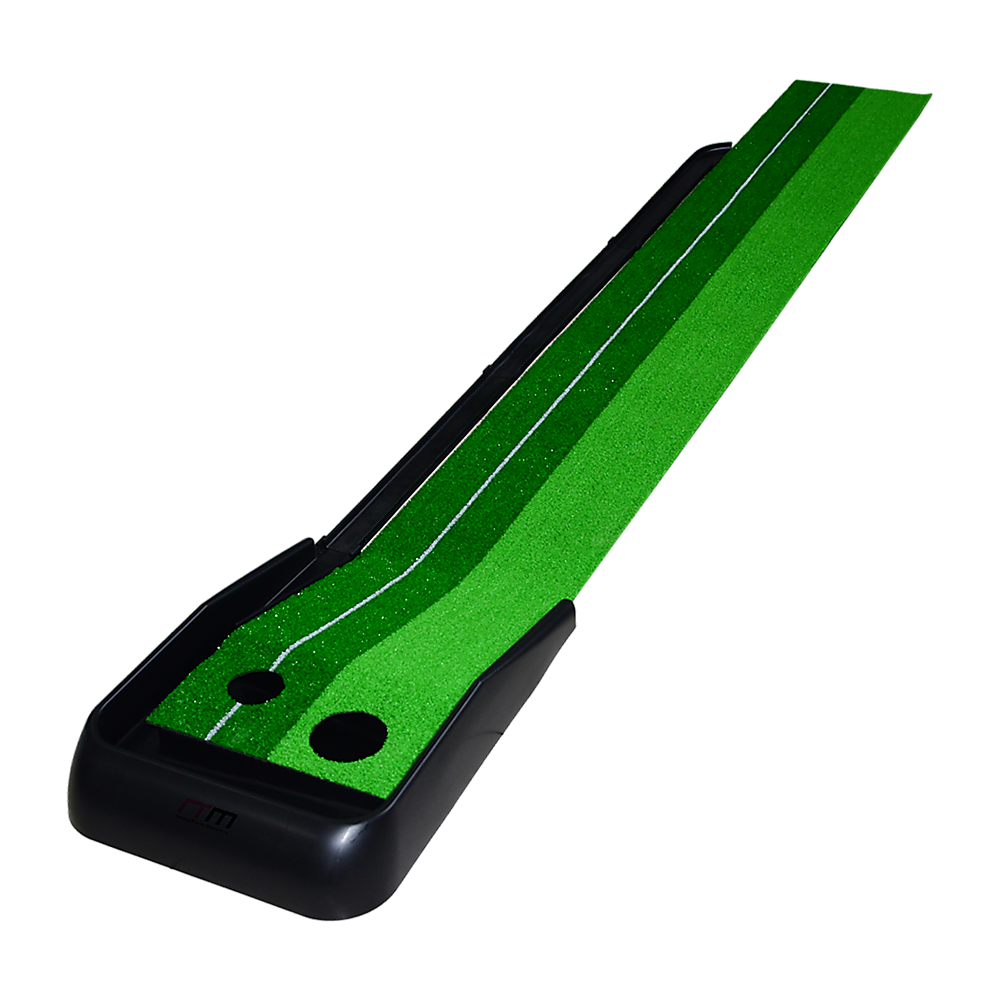 V63-832861-62ce5ac45f04f.1000x1000-00 Indoor Practice Putting Green 2.5m Mat Inclined Ball Return Fake Grass 2 Holes - Image 1