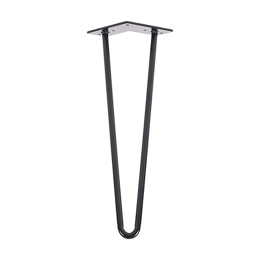 V63-834981_62946d8056f19.1000x1000 Set of 4 Industrial Retro Hairpin Table Legs 12mm Steel Bench Desk - 41cm Black - Image 1
