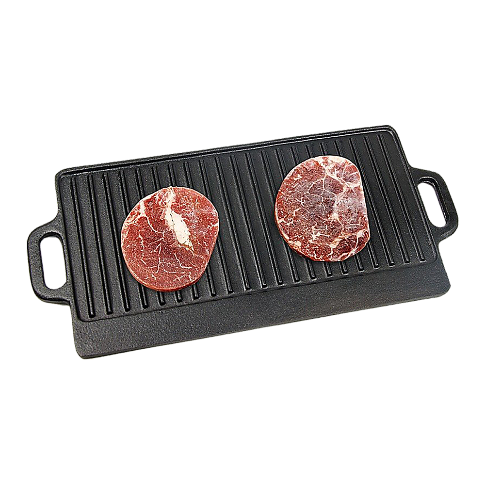 V63-835341-62834eb9773f0.1000x1000-00 46x22 cm Cast Iron Reversible Griddle Plate BBQ Hob Cooking Grill Pan - Image 1