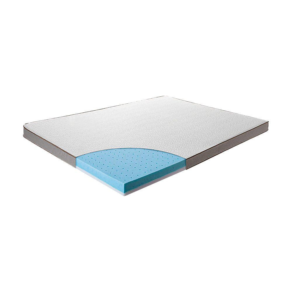 V63-835381-26415-00 Palermo Queen Memory Foam Mattress Topper Cooling Gel Infused CertiPUR Approved - Image 1