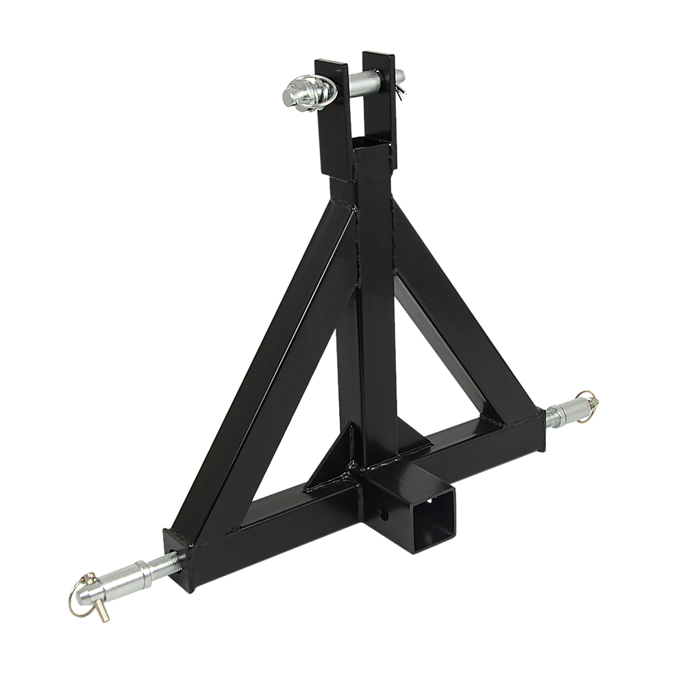 V63-835901-26017-00 Heavy Duty Steel 3 Point 2" Trailer Hitch Receiver Tow Drawbar For Cat 1 Tractor - Image 1