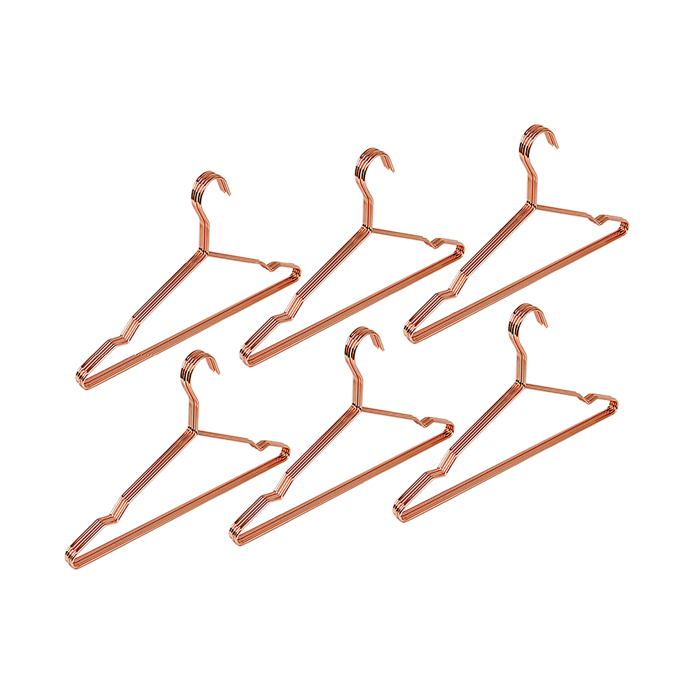 V63-836131_626258ada0fe1.1000x1000_1 Adult 16.5" Rose Gold Shiny Metal Wire Coat Suit Top Clothes Hangers (30pc per set) - Image 1