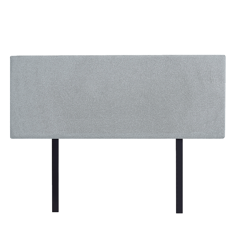 V63-839501-60693-00 Linen Fabric Double Bed Deluxe Headboard Bedhead - Stone Grey - Image 1