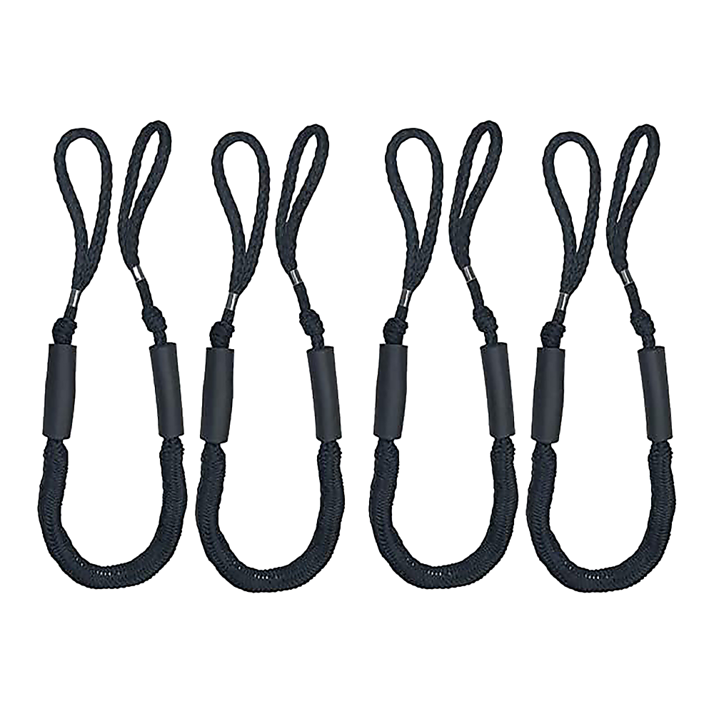 V63-840231-67295-00 4 Pack Marine Bungee Dock Line Boat Mooring Rope Anchor Cord Stretch - Image 1