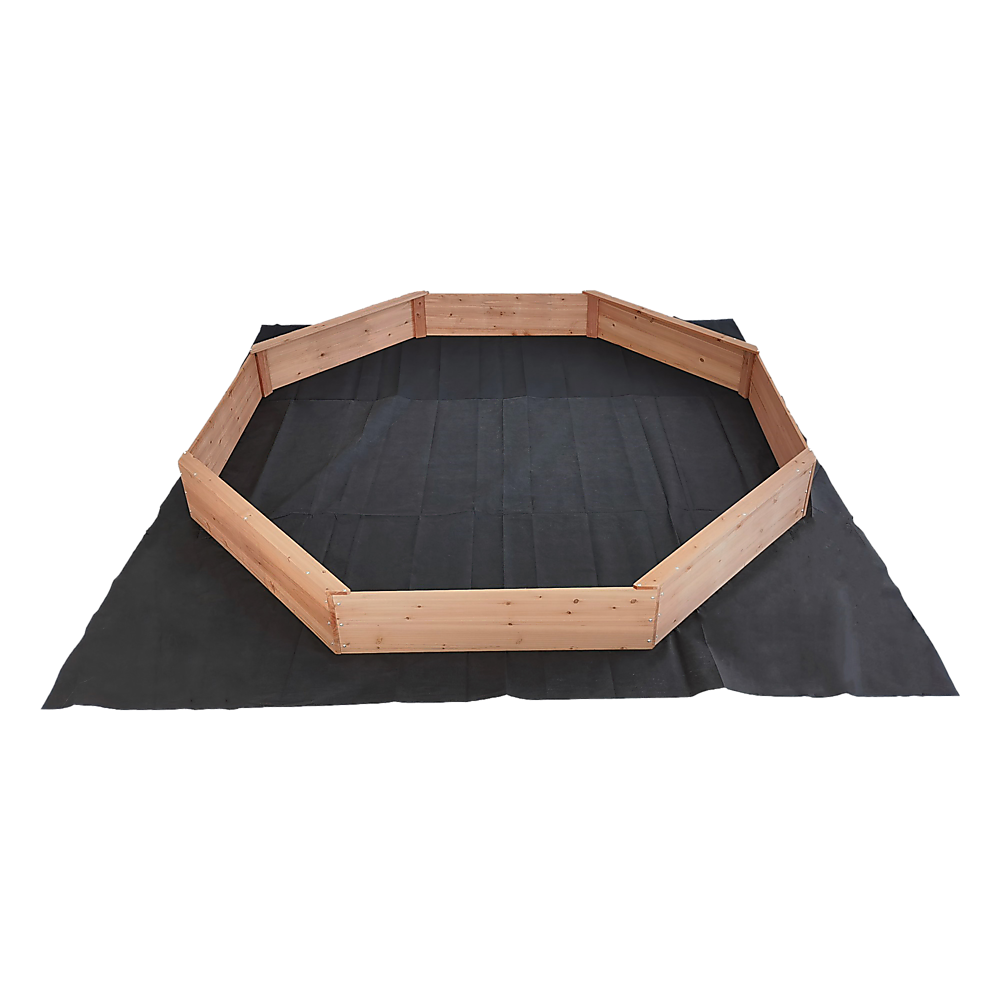 V63-840461-73620-03 Kids Sand Pit Large Octagonal Wooden Sandpit - Image 1
