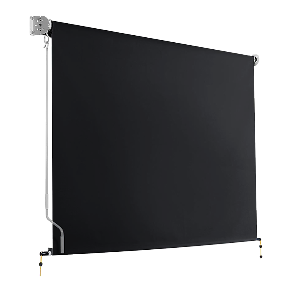 V63-842941-91907-00 Retractable Straight Drop Roll Down Awning Garden Patio Screen 2.1X2.5M - Image 1