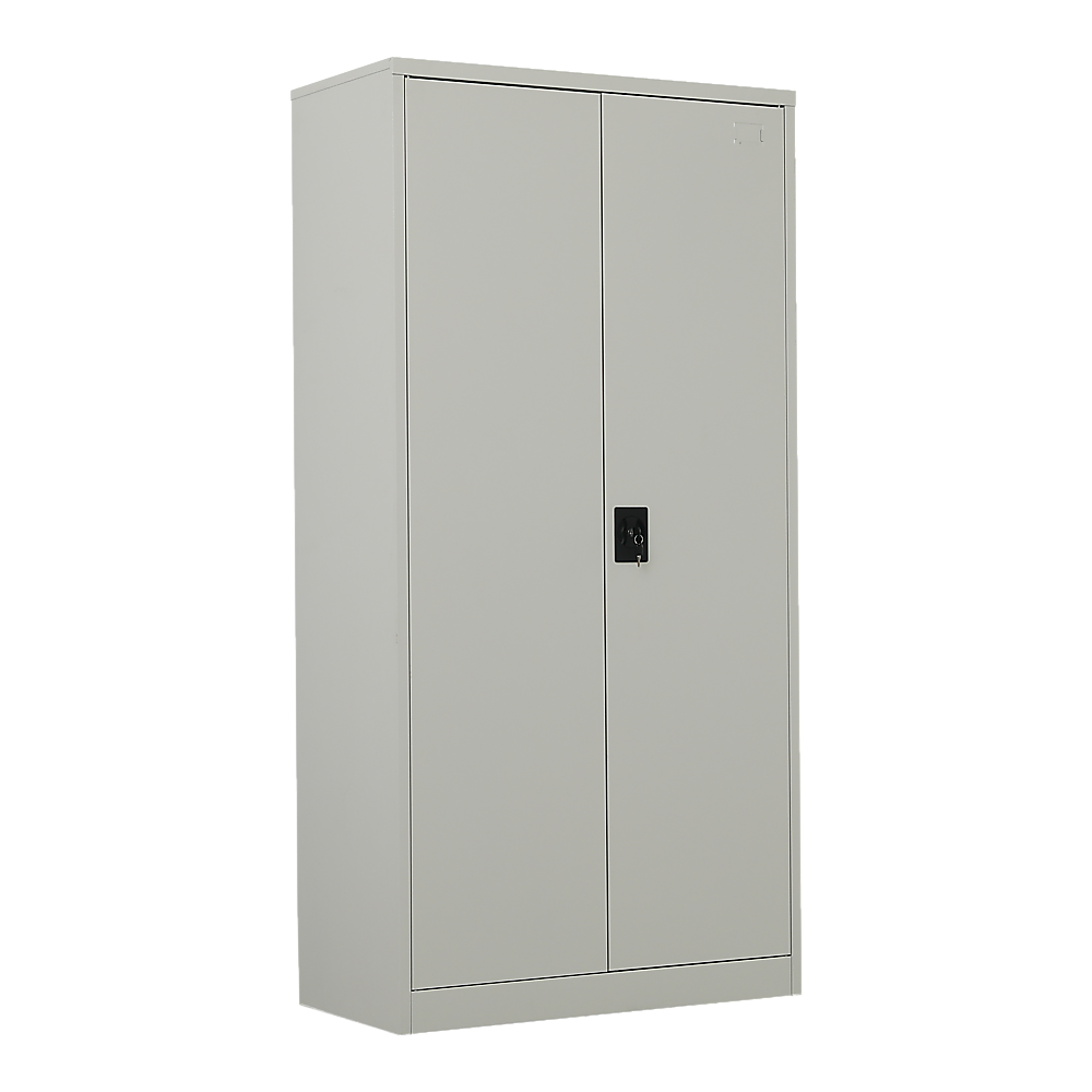 V63-844331-143440-00 Two-Door Metal Cabinet Shelf Storage for Home Office Gym - Image 1