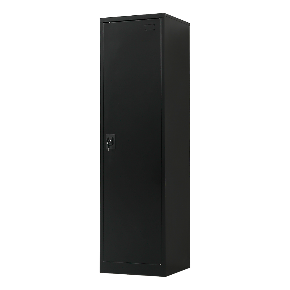 V63-844451-143430-00 Single-Door Metal Tall Cabinet Shelf Storage for Home Office Gym - Image 1