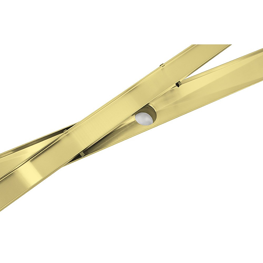 V63-844751-143407-00 1000mm Tile Insert Bathroom Shower Brushed Brass Grate Drain w/Centre outlet Floor Waste - Image 1