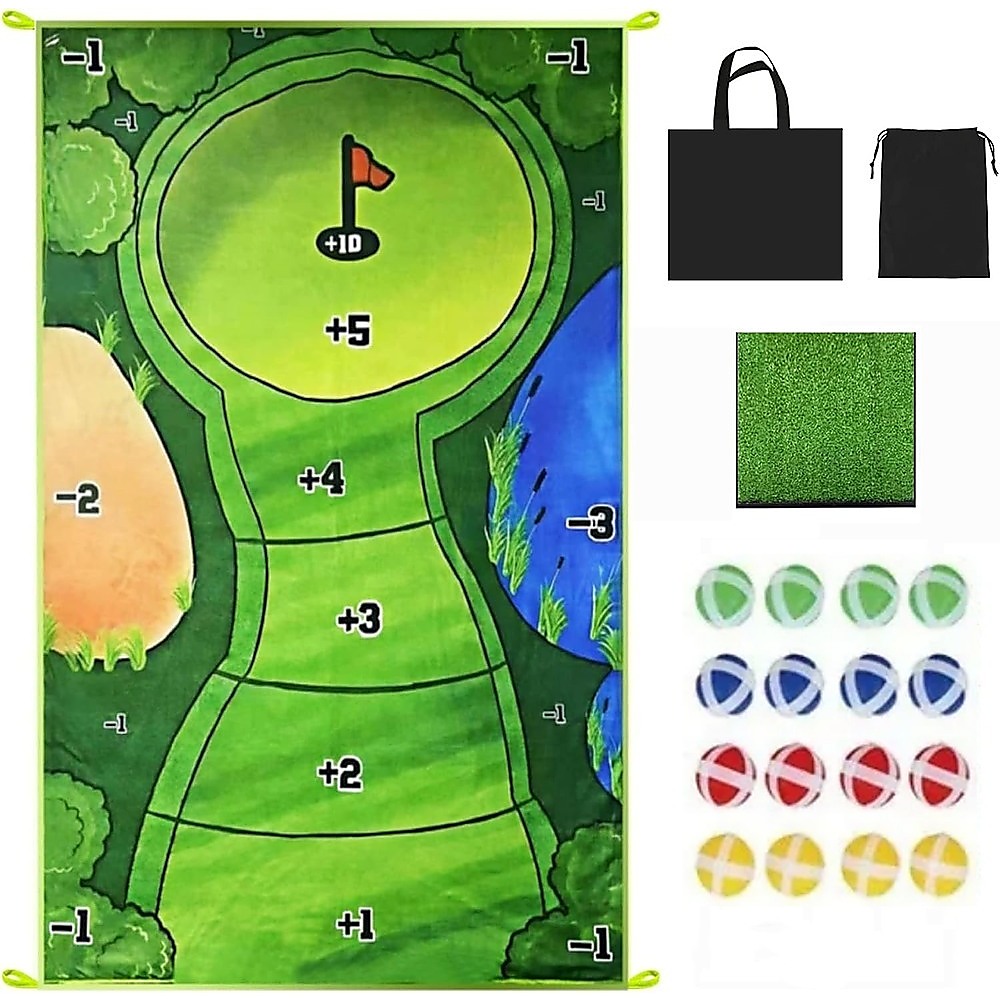 V63-847711-167341-00 Casual Indoor Golf Putting Practice Set Golf Party Game Mats - Image 1