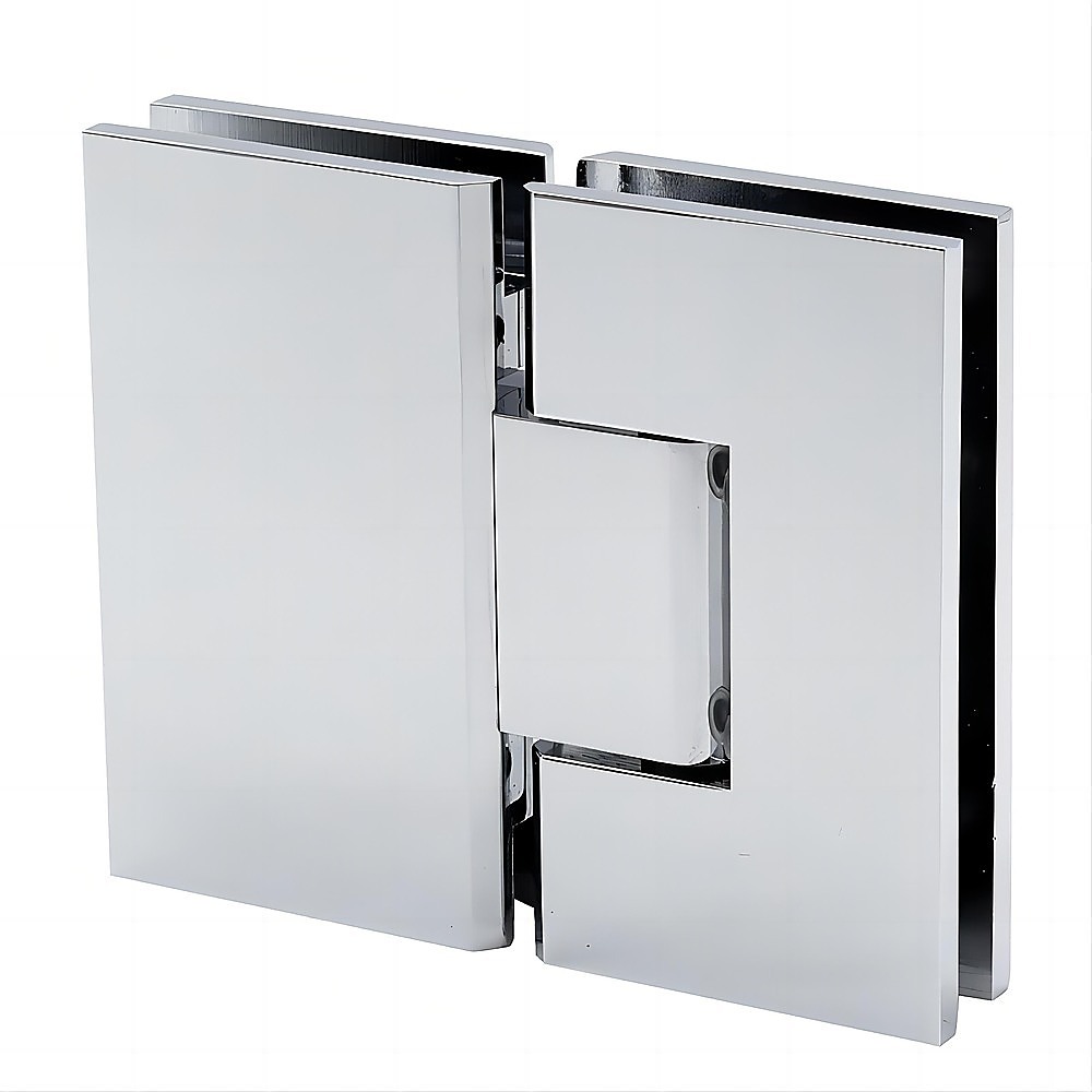 V63-851611-202508251619-06 120cm Frameless Glass Bath Screen with Stainless Steel Brackets - Chrome - Image 1